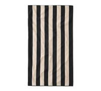 Misona Extra Large Striped Beach Towel - 100% Cotton in Black Misona Black