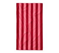 Misona Extra Large Striped Beach Towel - 100% Cotton in Red Misona Red