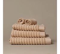 Misona Organic Cotton Ribbed Bath Towel in Natural | Size: Bath Sheet Misona Natural Bath Sheet
