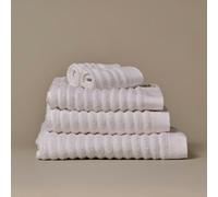 Misona Ribbed Organic Cotton Towels - Bath Sheet - White
