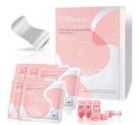 Misoour Neck Collagen Mask with Astaxanthin, 2 in 1 NeckMask for Anti-wrinkle, Firming, Moisturizing, Tightening or Skin Repair, Neck Cream Care for Travel & Daily Use