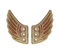 misppro 2 Pcs Angel Wing Shoe Charms Cloth Decorative Accessories for Sneakers White 4.80 x 2.75 inch- Gold 12.2x7x0.2cm