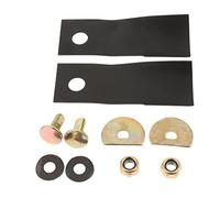 misppro 2Pcs/Set Blade & Bolt Set for Honda Mower Lawn Stainless Steel Swing Back Blade Screws Kit - 14.5x4.5cm