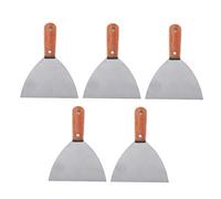 misppro 5 Carbon Steel Paint Scraper Window Cleaning Tool Grill Scraper for BBQ Grilling - Wood+Silver, 5inch