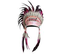 misppro Feather Headdress Headpiece for Native American Costume Party Carnival Stage Performance Role Play Celebration