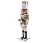 misppro Gold Glitter Christmas Handpainted Nutcracker Drummer Xmas Party Decor 38cm