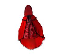 misppro Little Red Dress Hood Costume for Girls Christmas Character Cosplay Hooded Cloak Holiday Parades Events 150cm- 130
