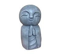 misppro Little Smiling Jizo Monks Sculpture in Prayer Statue Figurine Desk Shelf
