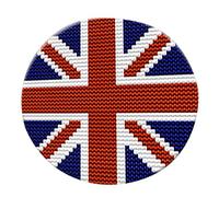 misppro Round Latch Hook Kit for Beginners Adults - DIY Rug Making Package with Easy Pattern, Creative Craft Supplies for Home Decor- The Union Jack
