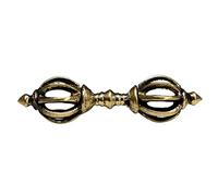 misppro Tibetan Buddhism Copper W/Nine Shares Dorje Vajra Pestle Statue 6cm