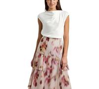 MISRINA-Draped Neck Woven Top