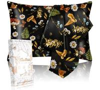 Miss Adola 2 Pack Mulberry Silk Pillow Case for Hair and Skin 19 Momme Standard 26"x20" Mushroom Plants Silk Pillowcase Soft Smooth Satin Pillowcase Sleeping for Women