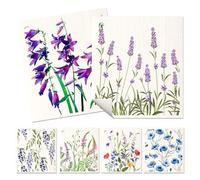 Miss Adola 6 Pack Swedish Dishcloths for Kitchen - Reusable Dish Cloths for Washing Dishes Absorbent Cute Funny Kitchen Towels Cleaning Sponge, Lavender Flower