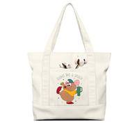 Miss Adola Aesthetic Canvas Tote Bag - Pouch Bag for Women Girls Cotton Cloth Tote Bag with External & Inner Pocket for Shopping, Gym, Work, Travel, Vacation