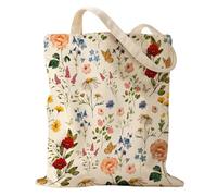 Miss Adola Aesthetic Canvas Tote Bag - Reusable Shoulder Tote Bag for Women Lady Casual Vacation, Shopping, Work, Gym, Flowering Shrub, One Size