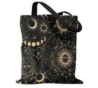 Miss Adola Aesthetic Canvas Tote Bag - Reusable Shoulder Tote Bag for Women Lady Casual Vacation, Shopping, Work, Gym, Mystic Astrology, One Size