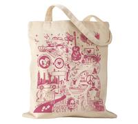 Miss Adola Aesthetic Canvas Tote Bag with Pattern for Women Trendy Casual Music Inspired Cloth Totes Bag for Shopping, Grocery, Gym, Happy Lovers