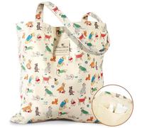 Miss Adola Aesthetic Tote Bag for Women - Reusable Graphic Shoulder Bag with Pocket & Buckle Fabric Bag for Shopping, Cartoon Puppy, One Size