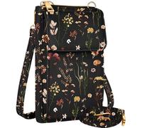 Miss Adola Cute Crossbody Purse Cell Phone Bags - Leather Cellphone Wallet Purse with Adjustable Shoulder Strap and Handle Strap Women Fashion Vintage Grow Flower
