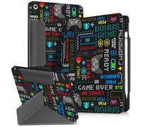 Miss Adola for iPad 9th/8th/7th Generation 10.2 Inch Case with Pen Holder for Boys Girls Women Men Cute Cartoon Anime Cool Funny Protector Stand Tablet Cover for Apple i Pad 7/8/9, Game