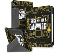 Miss Adola for iPad Air 11 Inch M3 2025 & M2 2024/Air 5th/4th Generation 10.9 Inch/Pro 11 Inch Case - with Pen Holder for Girls Boys Women Men Cute Cartoon Cool Anime Kawaii Fun, Gamer