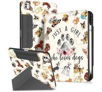Miss Adola for iPad Pro 11 Inch M4 2024 Case - with Pen Holder Cute Cartoon Cool Anime Kawaii Protector Stand Folio Boys Girls Women Men Tablet Cover for iPad Pro 11 Inch, Little Puppy