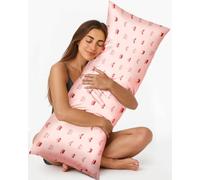 Miss Adola Silk Body Pillow Cover with Zipper - 20x54 Inch Silk Long Pillow Case for Women Ladies Adults Soft Bed Decorative Cute Boho Large Body Pillowcase Sham for Hair and Skin, PK Crown