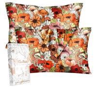 Miss Adola Silk Pillowcase 2 Pack - Cute Pillow Cases 20" x 26" Standard Size Set of 2 for Hair and Skin Smooth Soft Breathable with Hidden Zipper Cooling Pillow Covers for Sleeping, Mushroom Bushes