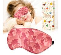 Miss Adola Sleep Mask for Kids - Cute Cartoon Boys Girls Silk Eye Mask for Sleeping Cool Kawaii Mulberry Silk Eye Mask with Adjustable Straps Soft Smooth Sleep Mask, Princess Shadow
