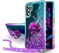 Miss Arts for Samsung galaxy A54 Case,Glitter Case with Stand. Purple