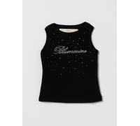 MISS BLUMARINE Cotton Tank Top with Rhinestone Logo - Size: 4 - female