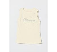 MISS BLUMARINE Cotton Tank Top with Rhinestone Logo - Size: 4 - female