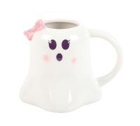 Miss Boo Halloween Ghost Mug - Cute & Durable for Festive Hot Chocolate, Coffee, or Tea - Adorable Design, Long-Lasting Quality, Ideal for Spooky Celebrations & Year-Round Whimsy