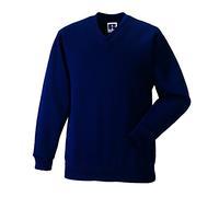 Miss Chief Boys Girls School Jumper V Neck Sweatshirt Uniform Age 3 4 5 6 7 8 9 10 11 12 (7-8 yrs, Navy)