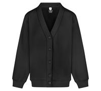 Miss Chief Girls School Cardigan Fleece Sweatshirt Uniform Schoolwear Age 2 3 4 5 6 7 8 9 10 11 12 13 14 + Adult Sizes Black