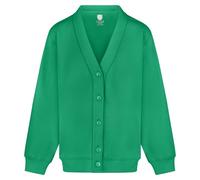 Miss Chief Girls School Cardigan Fleece Sweatshirt Uniform Schoolwear Age 2 3 4 5 6 7 8 9 10 11 12 13 14 + Adult Sizes Kelly Green