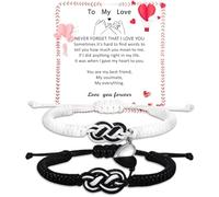 Miss Chipmunk Matching Bracelets Couples Bracelets Adjustable Rope Bracelets for Couples Christmas Anniversary Valentines Gifts for Him HerBoyfriend Girlfriend Lovers Husband Wife (To My Love)