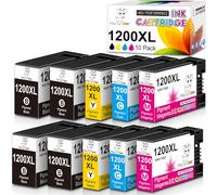 Miss Deer Maxify 1200 Ink Cartridges, Compatible for Canon 1200XL PGI 1200 XL, High Yield Work with Maxify MB2720 MB2120 MB2020 MB2050 MB2320 MB2350 MB 2720 2120 Printer 10 Pack (4BK, 2C, 2M, 2Y)