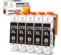 Miss Deer PGI-270XL 270XL Black Printer Cartridges (5 x Large Black) 5 Pack