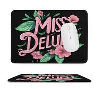 Miss Delulu Mouse Pad Waterproof Ultra-Thin Non-Slip Rubber Base Square Mouse Mat Gaming Mousepad 7.9"x9.4"