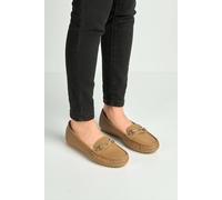 Miss Diva Arietty Diamante Horsebit Detail Slip On Loafers In Camel Camel 4