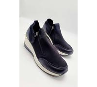 Miss Diva Axel Slip On Side Zip Trainers In Black Black 8