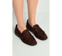 Miss Diva Haisley Plain Silp On Loafer With Band In Chocolate Chocolate