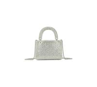 Miss Diva Maeve Diamante Embellished Handle Bag In Silver Silver One Size