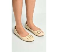 Miss Diva Vittoria Broach Detail Pumps In Beige Beige 6