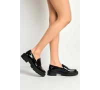 Miss Diva Women's Hinata Panel Cleated Front Loafer in Black | Size: 6 Miss Diva Black 6