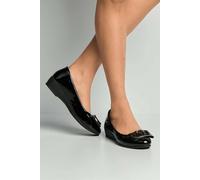 Miss Diva Zosia Brooch Detail Wedge Slip On Pumps In Black Black 3