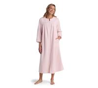 Miss Elaine Fleece Robe, Womens Long Robe with Pockets, Pink, Large