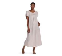 Miss Elaine Women's Plus-Size Tricot Long Flutter Sleeve Gown (2X, Pink), Pink, 2X