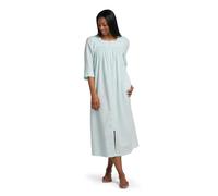 Miss Elaine Women's Seersucker Long Robe, Turquoise, Large